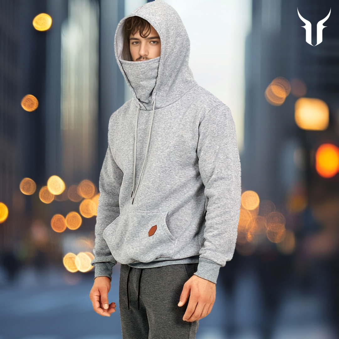 Men's Light Urban Shield Hooded Sweatshirt: Plain