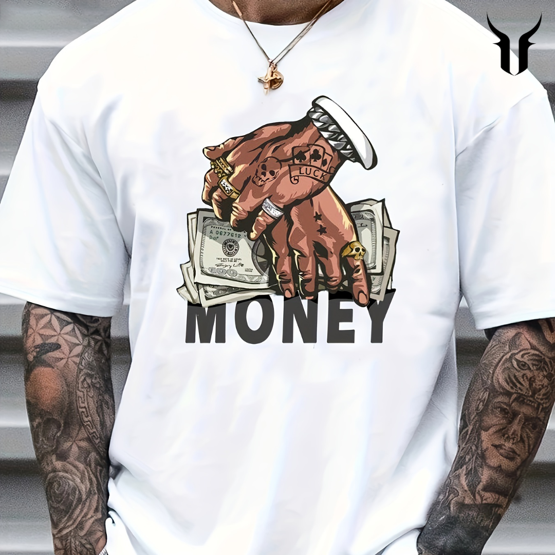 Men's T-shirt: Hands Over Money
