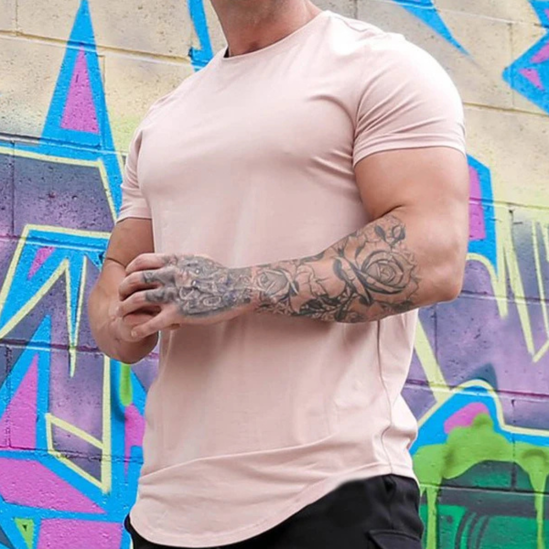 Men's T-shirt Tight Fit: Plain