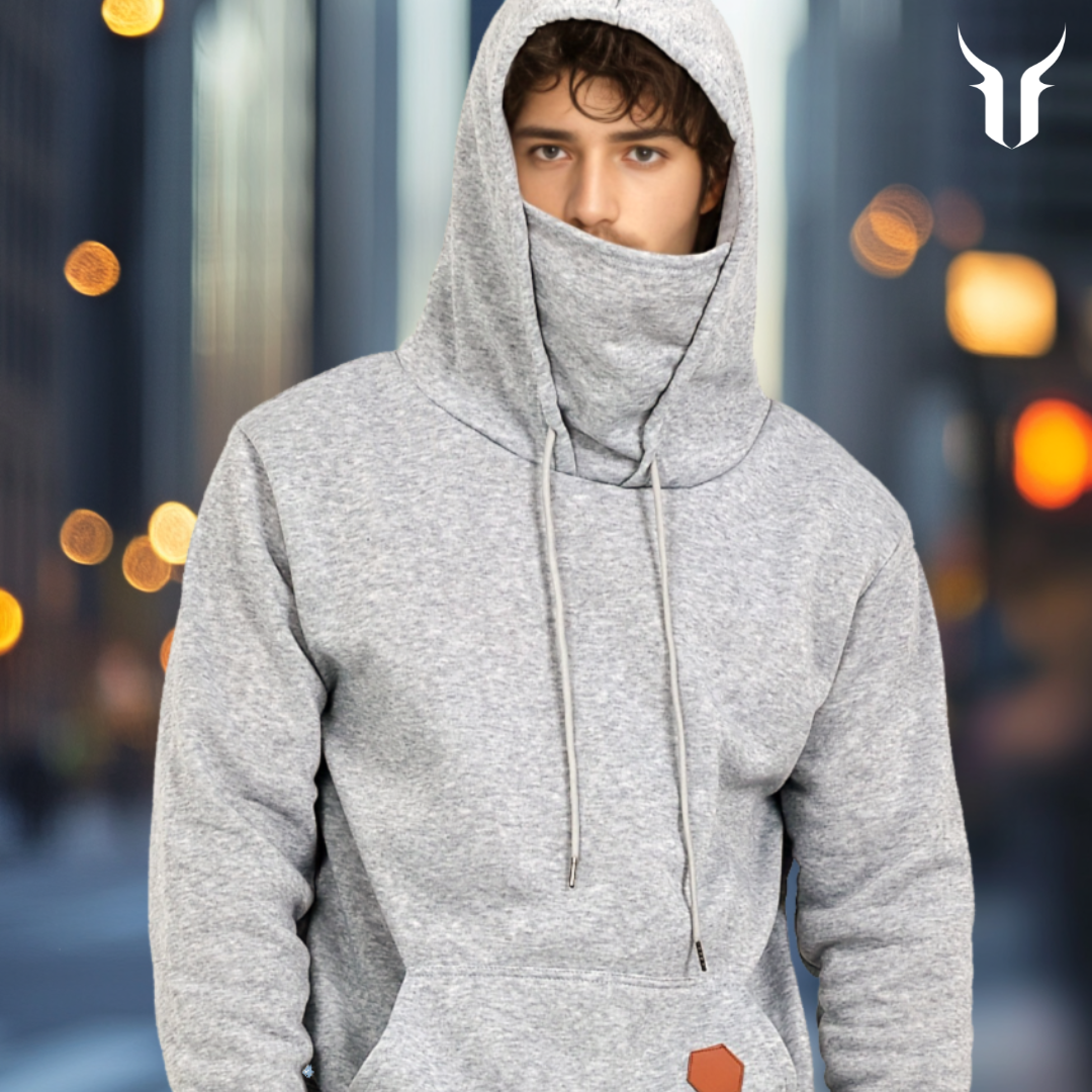 Men's Light Urban Shield Hooded Sweatshirt: Plain
