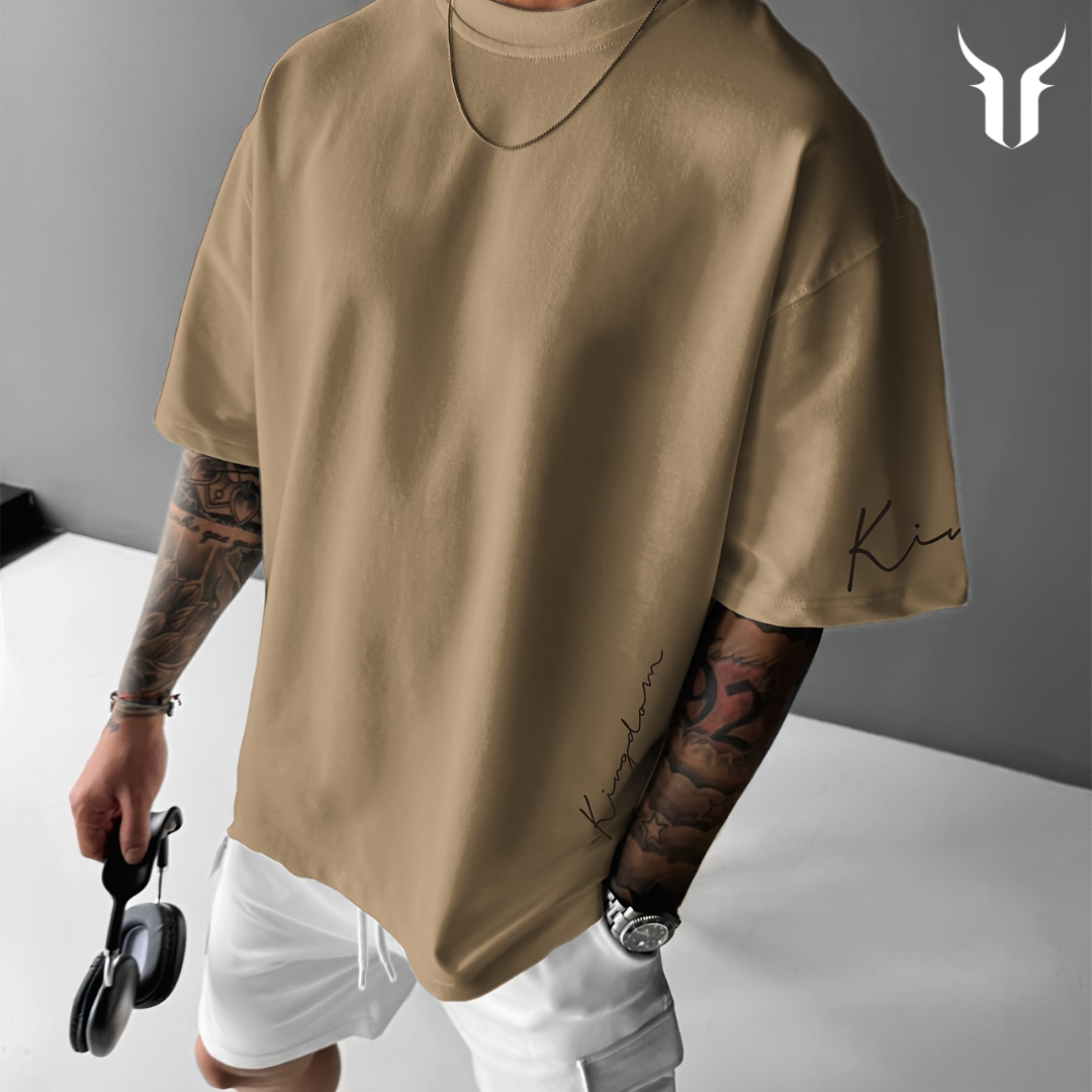 Men's Oversized T-Shirt: Kingdom Typography