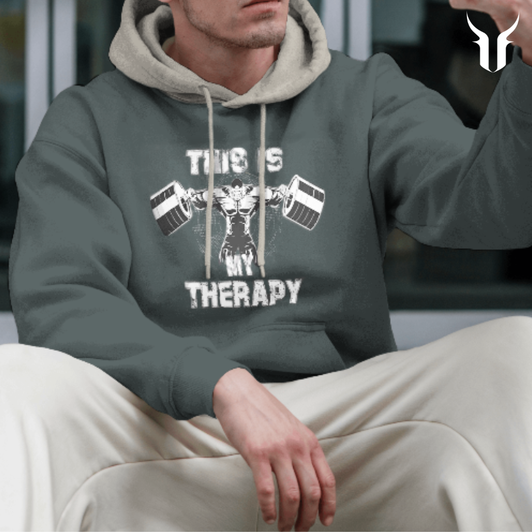 Men's Hooded Sweatshirt: This is My Therapy