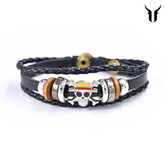 Men's Leather Bracelet: Monkey D Luffy - Pirate Design