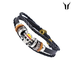 Men's Leather Bracelet: Monkey D Luffy - Pirate Design